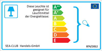 Energie-Label f&uuml;r Bankerlampe 1292R