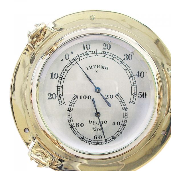 Thermo- & Hygrometer im Bullauge