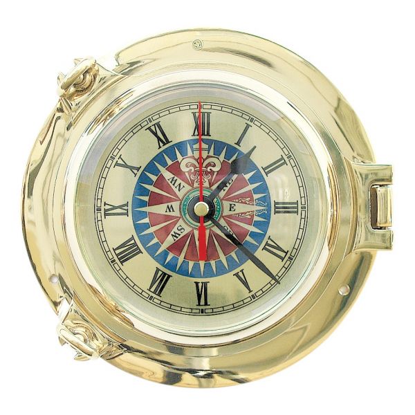 Bullaugen-Uhr mit Windrosenzifferblatt 1248