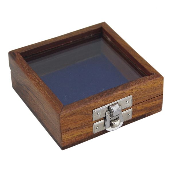 Holzbox mit Glas im Deckel 2024N