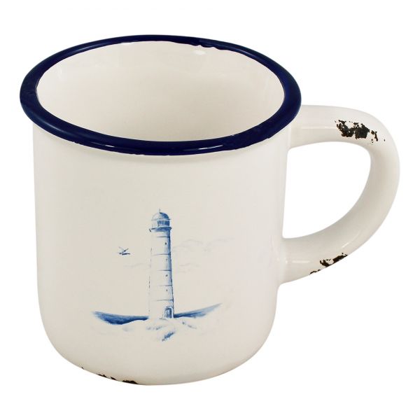 Becher mit Henkel - Leuchtturmdesign 3914