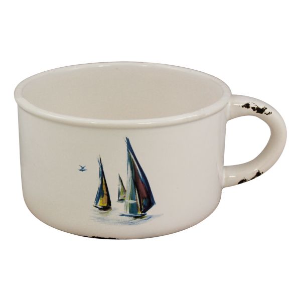 Topf mit Henkel - Boote-Design 3953