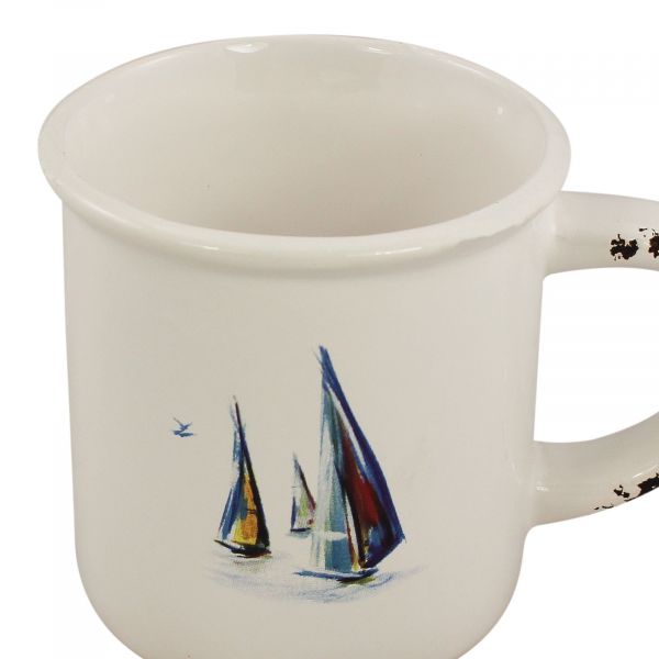 Becher mit Henkel – Boote-Design