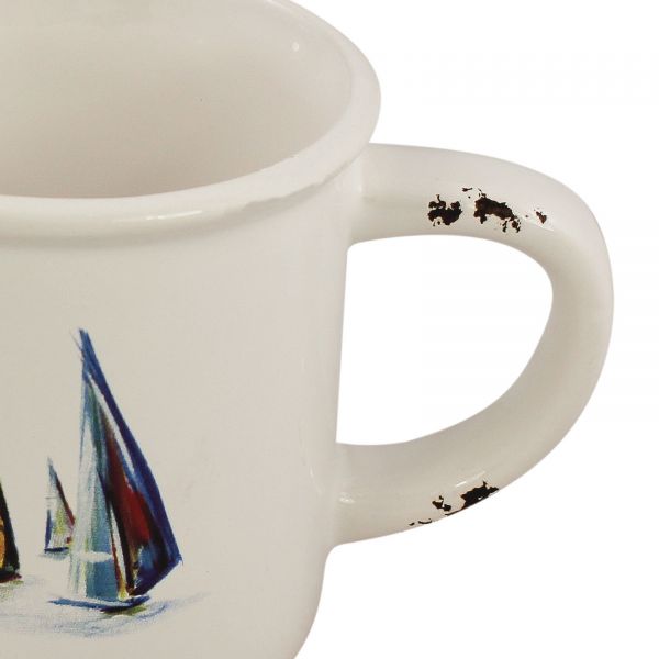 Becher mit Henkel – Boote-Design