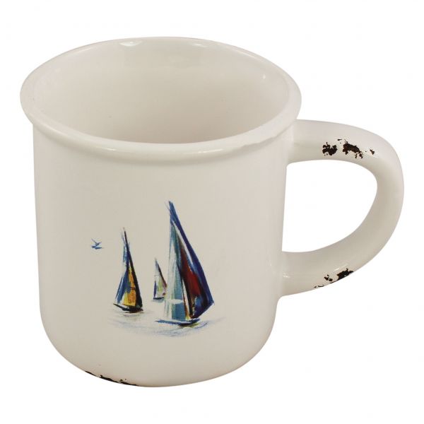 Becher mit Henkel – Boote-Design 3954