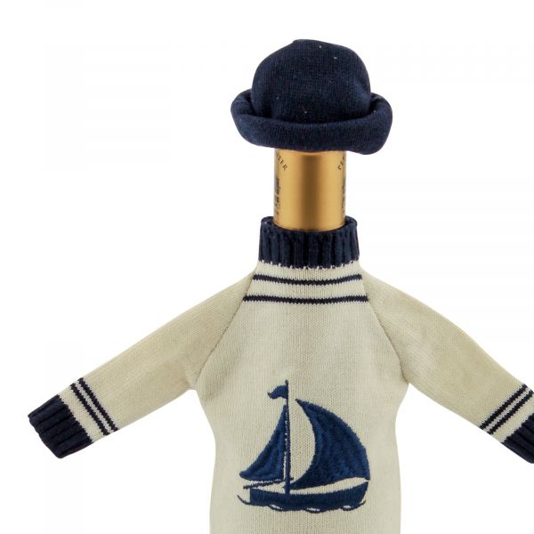 Flaschenpulli mit Mütze - Boot