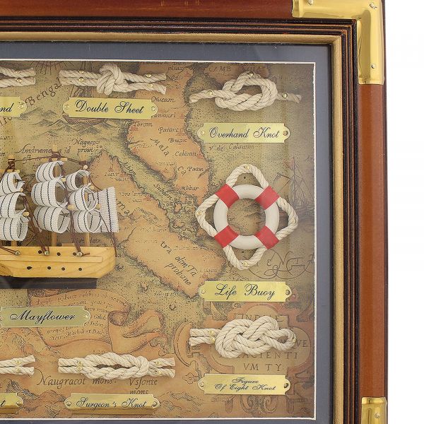Knotentafel hinter Glas Englisch