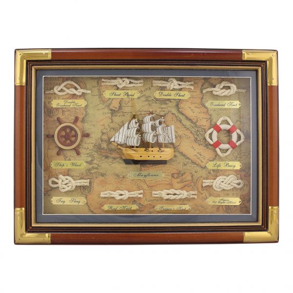 Knotentafel hinter Glas Englisch 5562