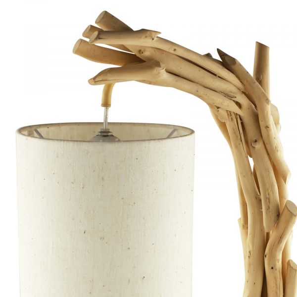 Treibholz-Lampe mit Schirm