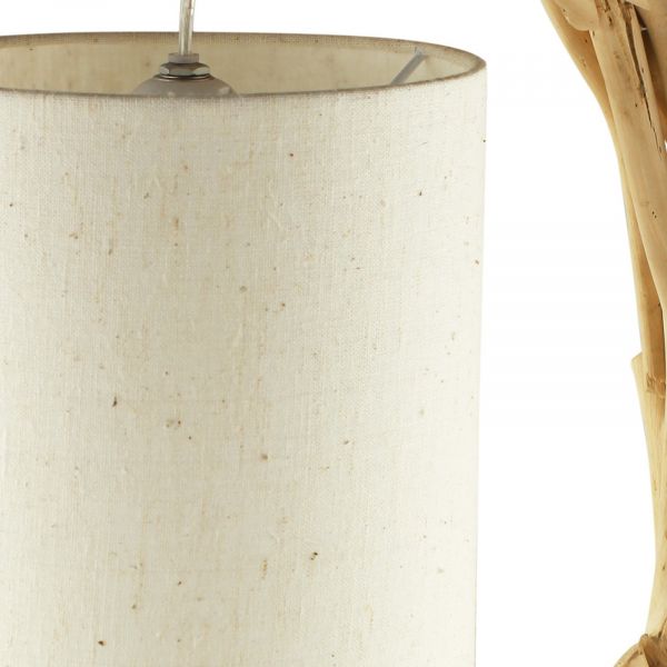 Treibholz-Lampe mit Schirm