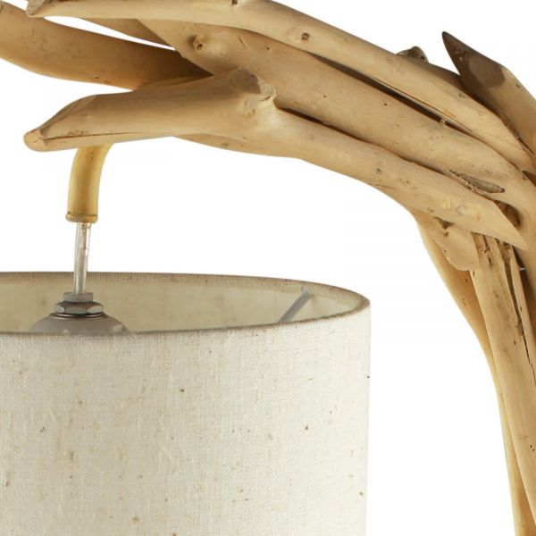 Treibholz-Lampe mit Schirm