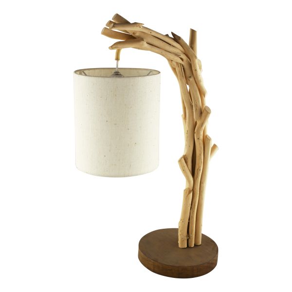 Treibholz-Lampe mit Schirm 6625