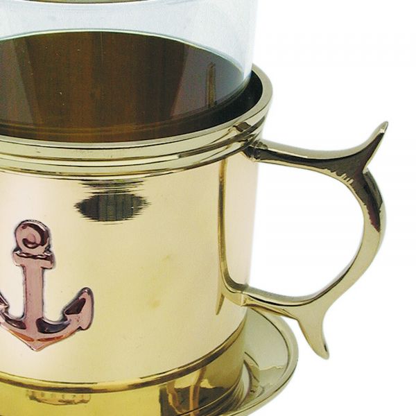 Grog-Glas mit Untersetzer