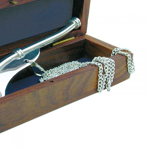 Bootsmannpfeife mit Kette & Holzbox