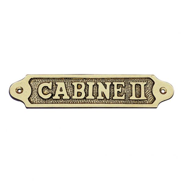 Türschild CABINE II 7561