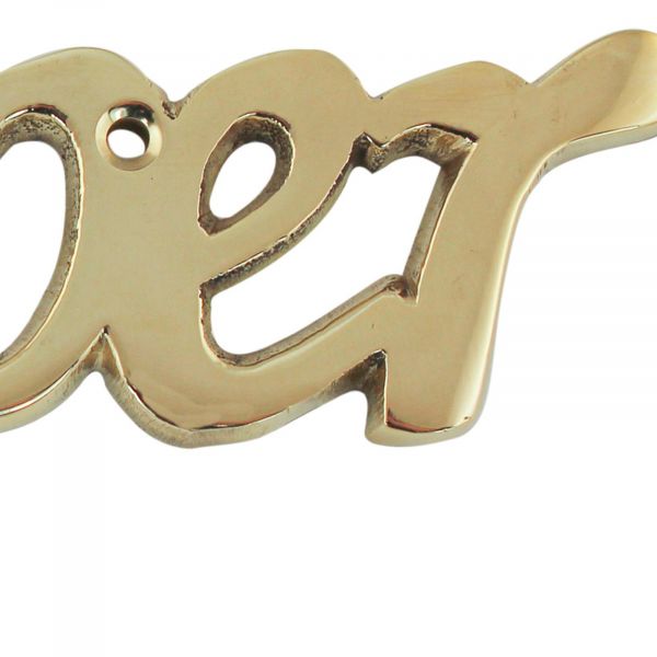 Türschild Schrift Skipper