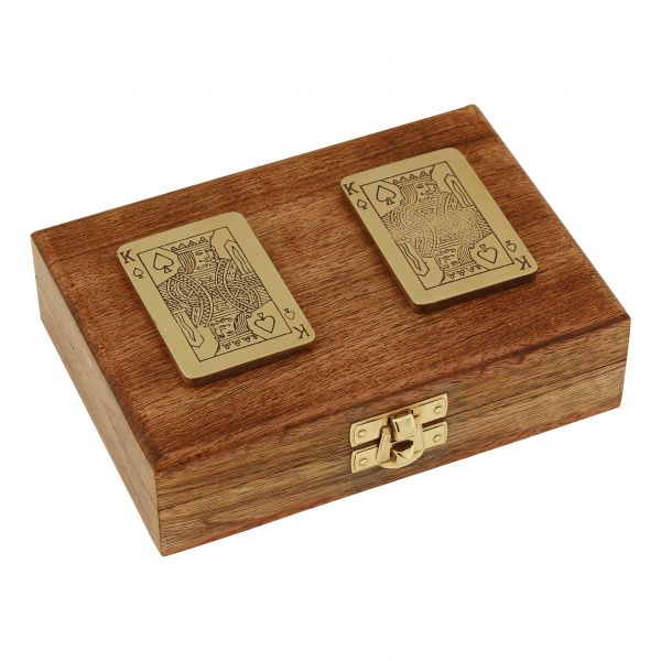 Spielkarten in Holzbox 8001