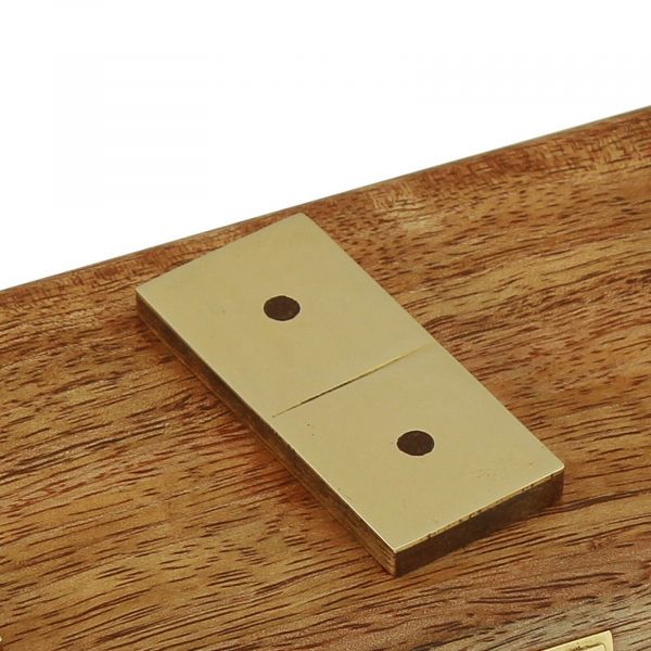 Domino-Spiel in Holzbox