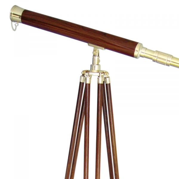 Stand-Teleskop mit Holzummantelung