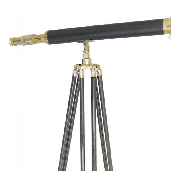 Stand-Teleskop mit Lederummantelung