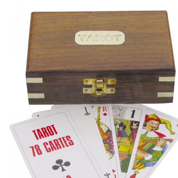 Tarot-Kartenspiel in der Holzbox