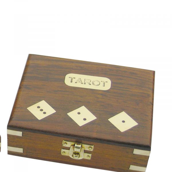 Tarot-Kartenspiel & Würfel in der Holzbox