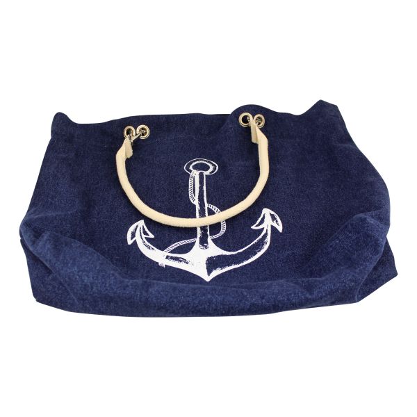 Strandtasche / Handtasche Anker / Steuerrad-Motiv