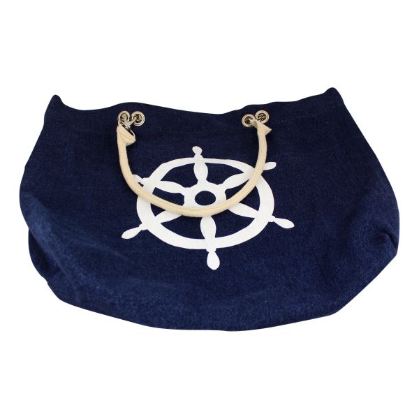 Strandtasche / Handtasche Anker / Steuerrad-Motiv