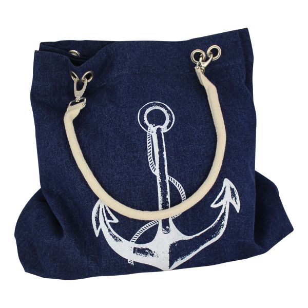Strandtasche / Handtasche Anker / Steuerrad-Motiv 9840