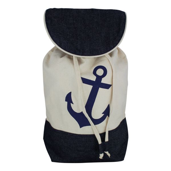 Strandbeutel / Rucksack mit Anker-Motiv 9856
