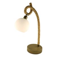 Taulampe mit weiß-gefrostetem Glasschirm
