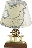Lampe - Poller mit Steuerrad Kartenoptik