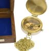 3. Bild Taschenkompass mit Kette in Holzbox 8228B