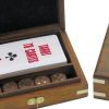 4. Bild Tarot-Kartenspiel & Würfel in der Holzbox 9041
