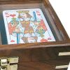 3. Bild Spielkarten in Holzbox mit Glasdeckel 9136
