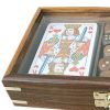 2. Bild Karten & Würfel in Holzbox mit Glasdeckel 9147