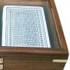 3. Bild Karten & Würfel in Holzbox mit Glasdeckel 9147