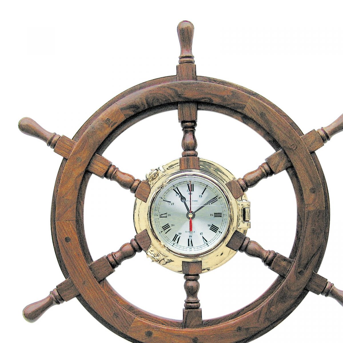 2. Bild Bullaugenuhr klein im Steuerrad 1209