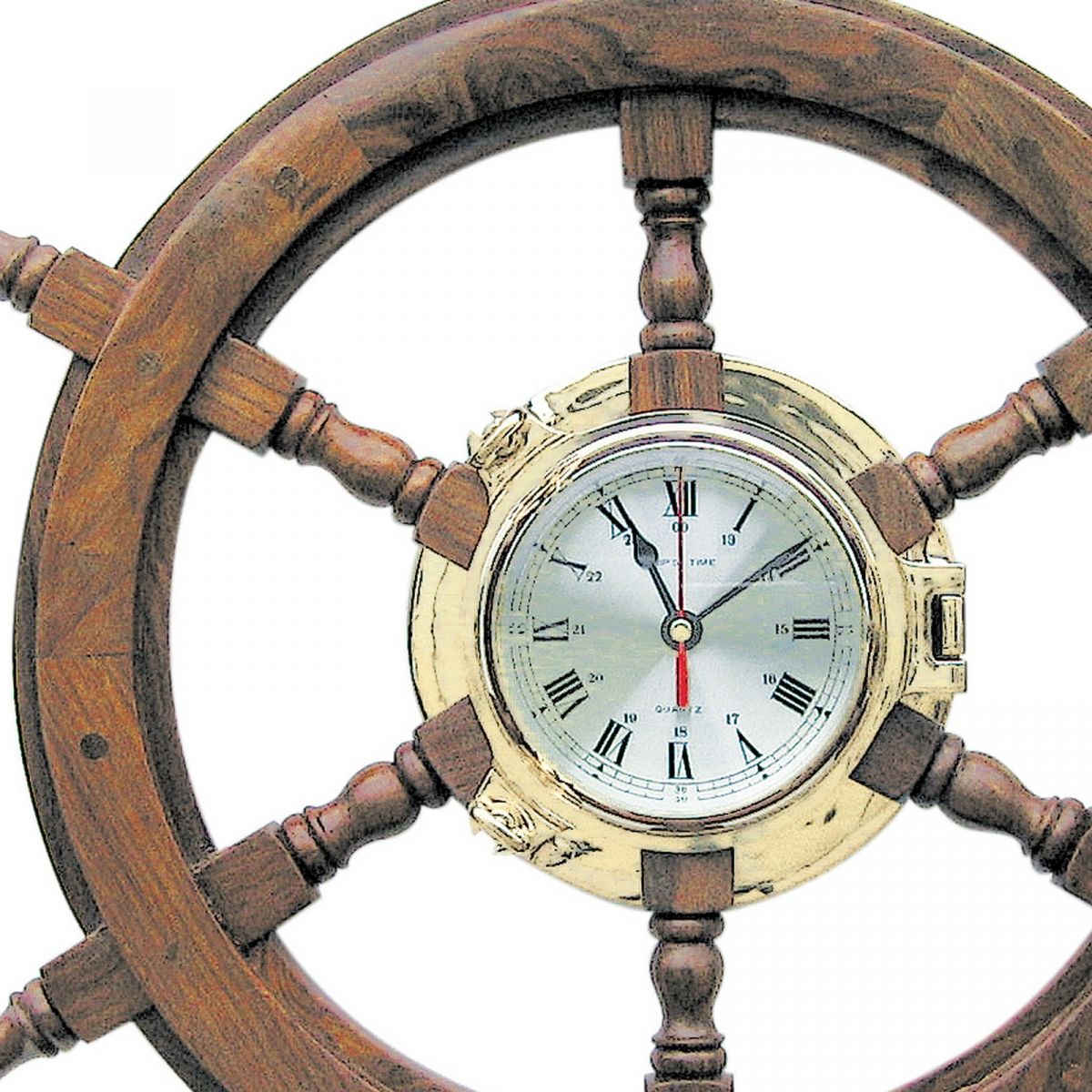 4. Bild Bullaugenuhr klein im Steuerrad 1209