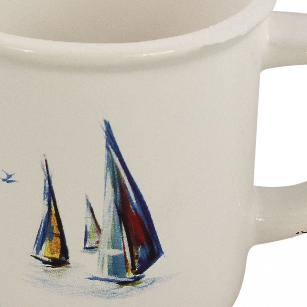 4. Bild Becher mit Henkel – Boote-Design 3954
