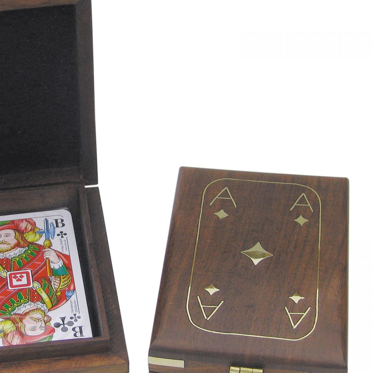 3. Bild Spielkarten in Holzbox 8017