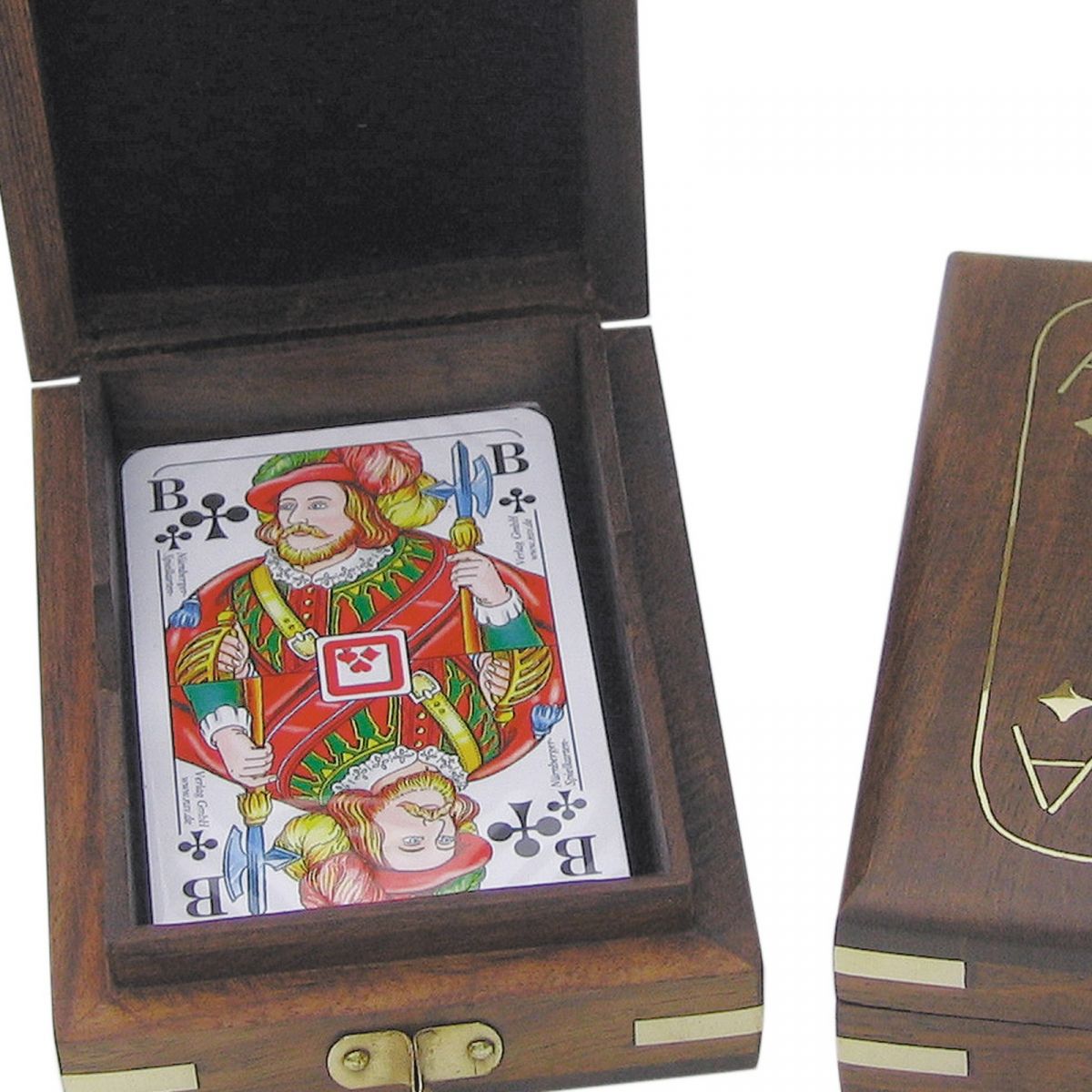 4. Bild Spielkarten in Holzbox 8017