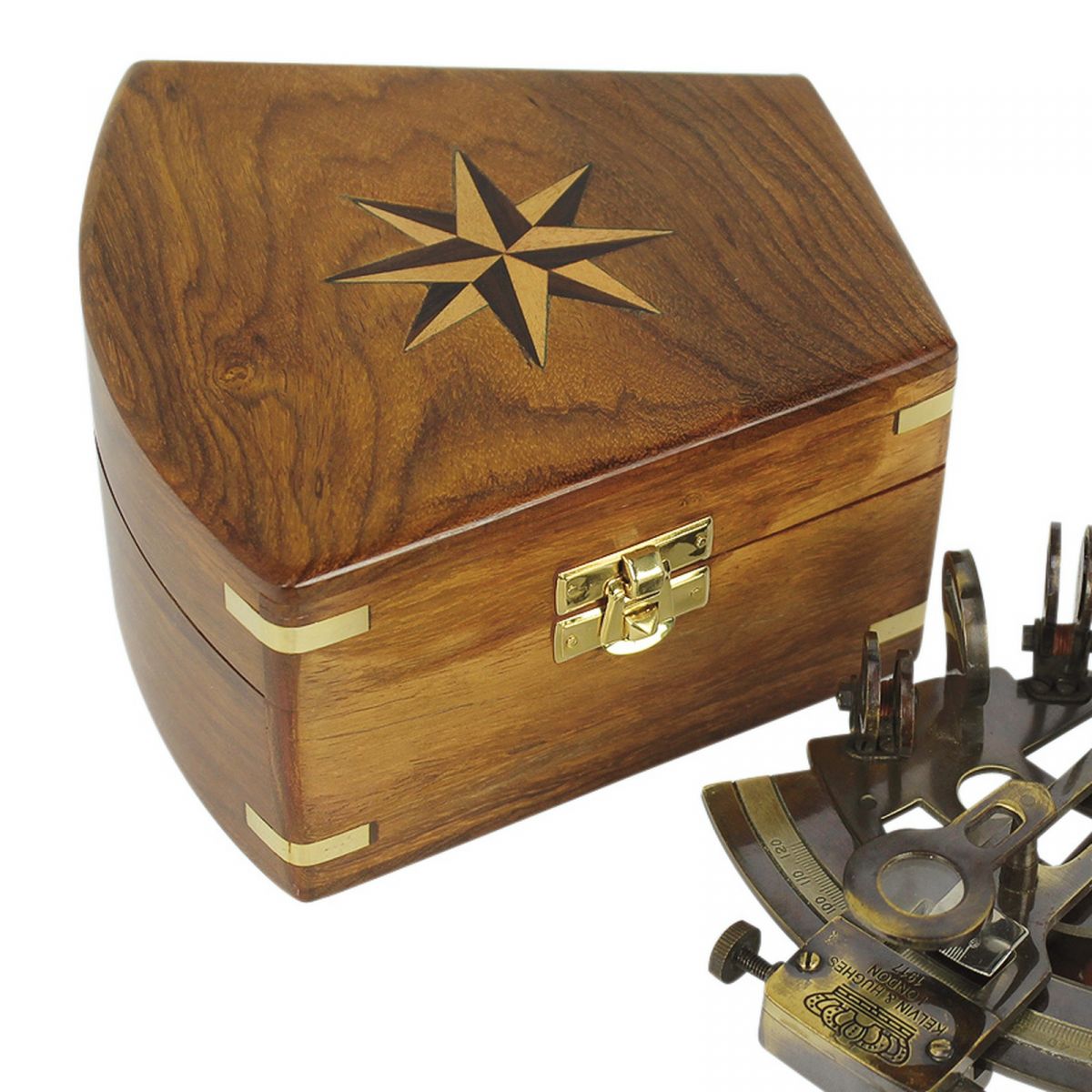 2. Bild Sextant in Holzbox 9327