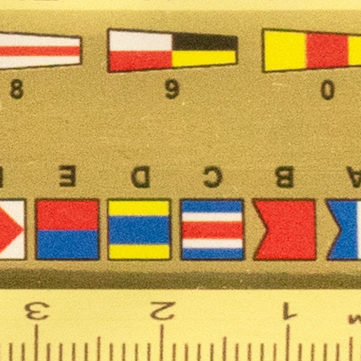 3. Bild Lineal Flaggenalphabet 15cm 9516
