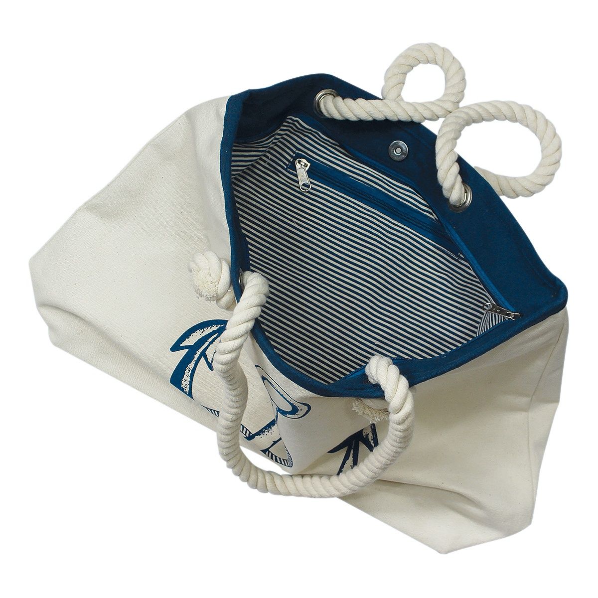 2. Bild Strandtasche / Handtasche mit Anker-Motiv 9834