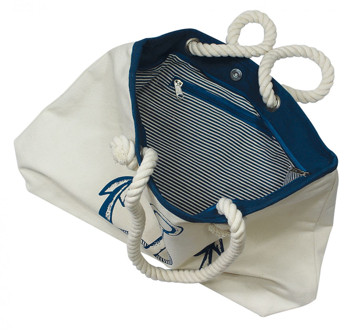 3. Bild Strandtasche / Handtasche mit Anker-Motiv 9834