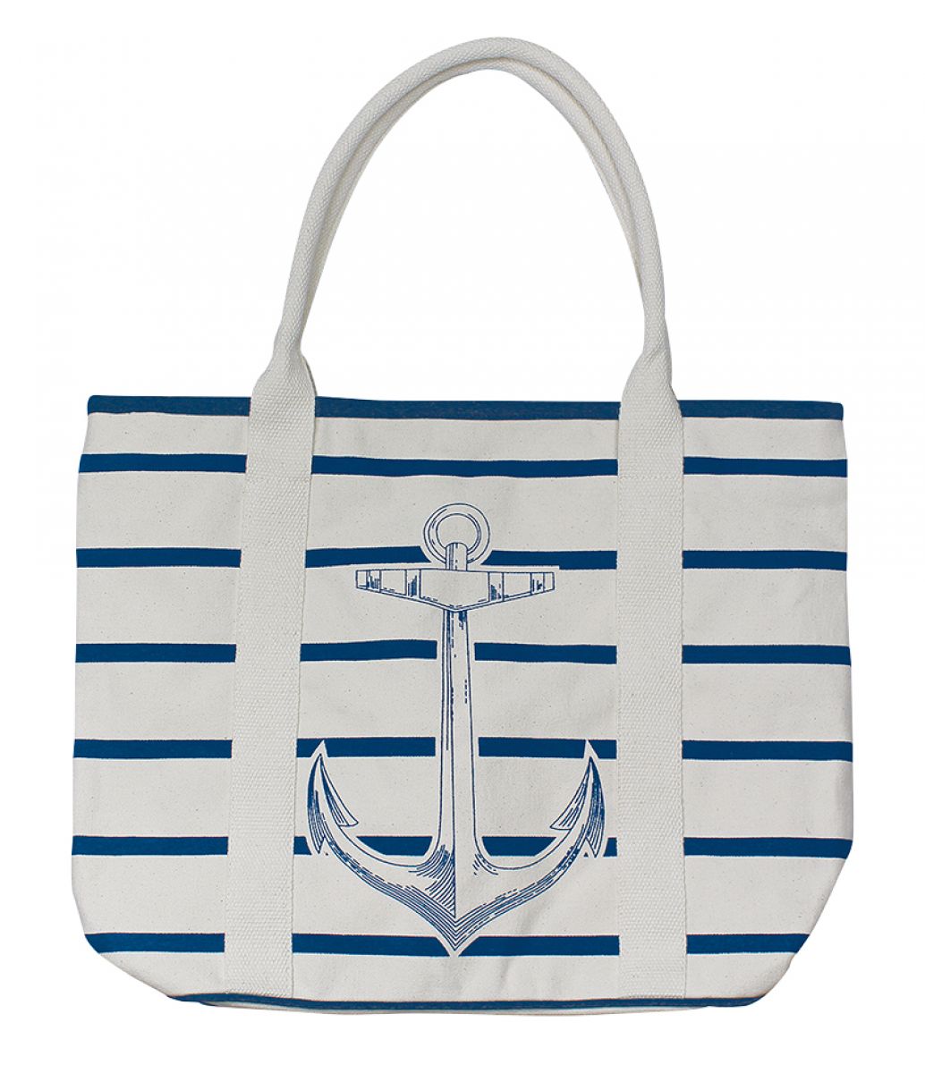 2. Bild Strandtasche / Handtasche mit Anker-Motiv 9835