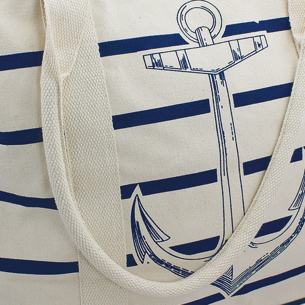 4. Bild Strandtasche / Handtasche mit Anker-Motiv 9835
