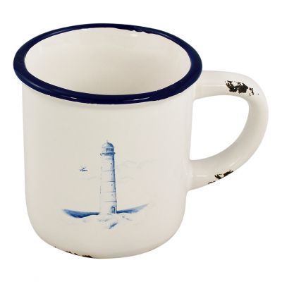 Becher mit Henkel - Leuchtturmdesign 3914