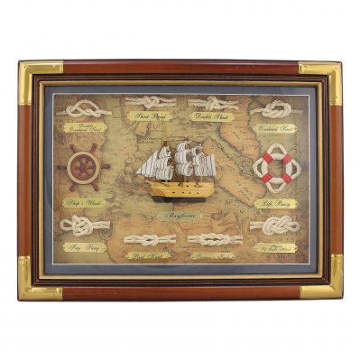 Knotentafel hinter Glas Englisch 5562